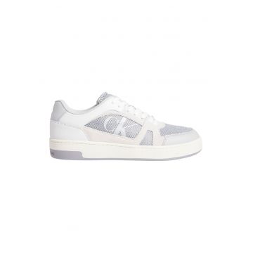 Pantofi sport low-cut cu garnituri de piele