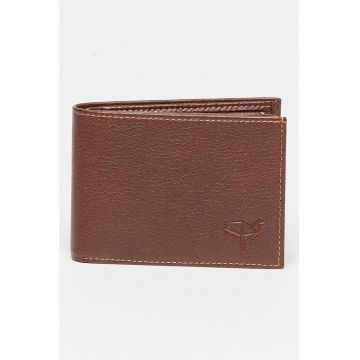 Portofel de piele cu aspect texturat