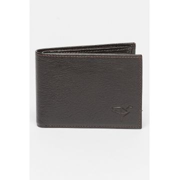 Portofel pliabil de piele cu aspect texturat