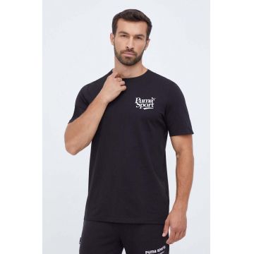 Puma tricou din bumbac culoarea negru, cu imprimeu