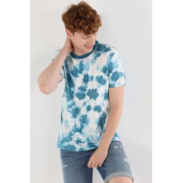 Tricou de bumbac cu model tie-dye