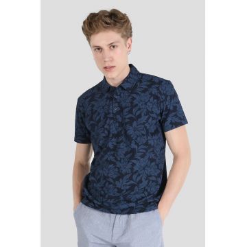 Tricou polo cu imprimeu floral