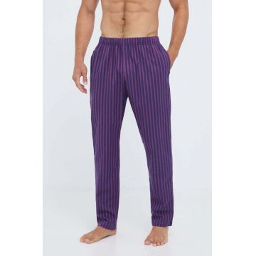 United Colors of Benetton pantaloni de pijama barbati, culoarea albastru marin, modelator