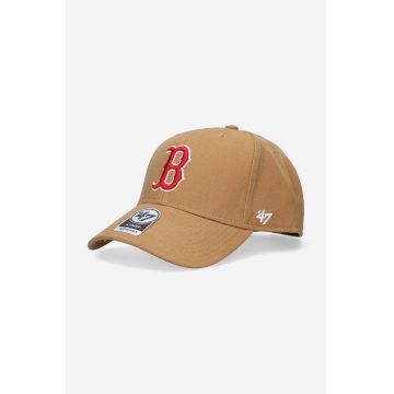 47brand sapca Boston Red Sox culoarea maro, cu imprimeu