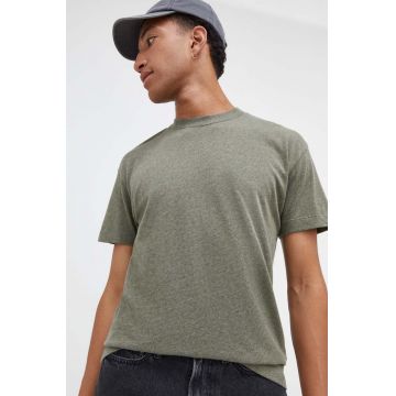 Abercrombie & Fitch tricou barbati, culoarea verde, melanj