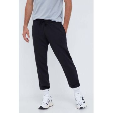 adidas pantaloni de trening culoarea negru, neted