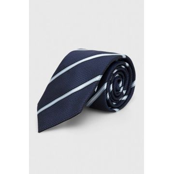 BOSS cravata de matase culoarea albastru marin