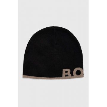 Boss Green caciula de lana BOSS GREEN culoarea negru, de lana