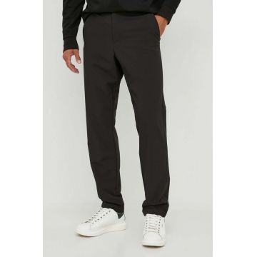 Boss Green pantaloni BOSS GREEN barbati, culoarea negru, drept