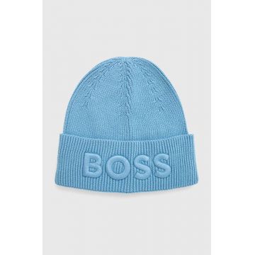 Boss Orange caciula din amestec de lana BOSS ORANGE din tricot gros