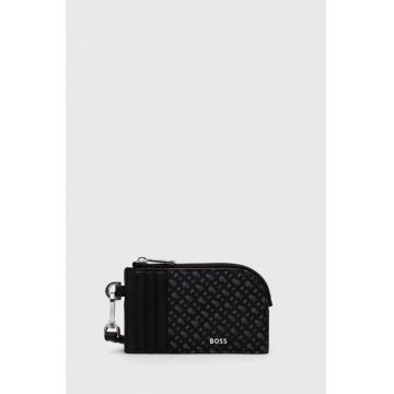 BOSS portofel de piele barbati, culoarea negru