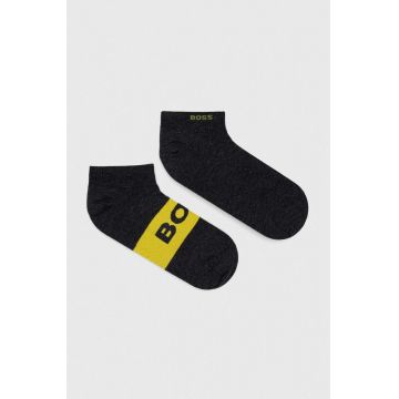 BOSS sosete 2-pack barbati, culoarea gri, 50467747