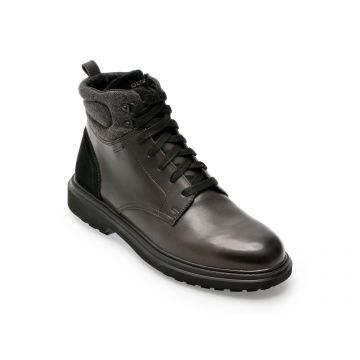Ghete GEOX negre, U36FBD, din piele naturala