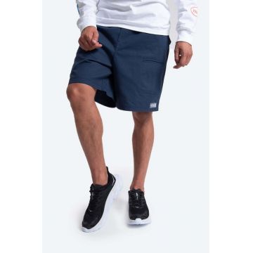 HUF pantaloni scurți din bumbac Abbott Easy Short culoarea albastru marin PT00171-NAVY