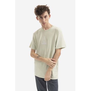 HUF tricou din bumbac Dyed T-Shirt culoarea verde, cu imprimeu TS01807-GREEN