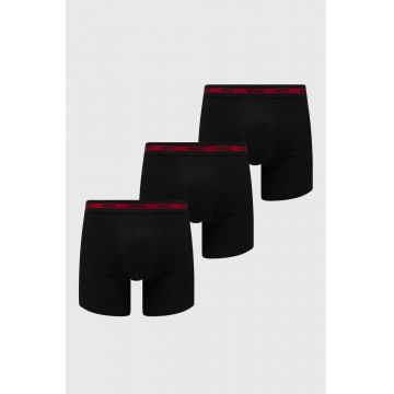 HUGO boxeri 3-pack barbati, culoarea negru