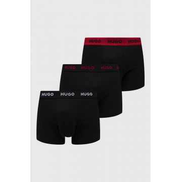 HUGO boxeri 3-pack bărbați, culoarea negru 50469766