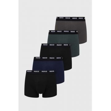 HUGO boxeri 5-pack bărbați, culoarea gri 50479944