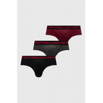 HUGO slip 3-pack barbati, culoarea gri