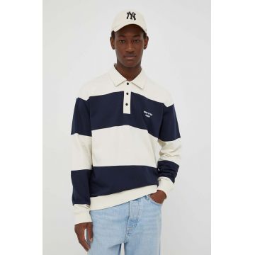 Marc O'Polo hanorac de bumbac DENIM barbati, culoarea albastru marin, modelator