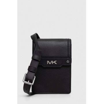 Michael Kors borseta de piele culoarea negru