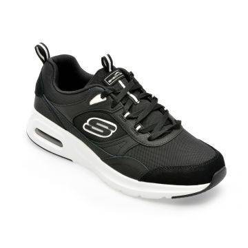 Pantofi SKECHERS negri, SKECH-AIR COURT, din material textil