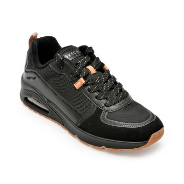 Pantofi SKECHERS negri, UNO, din piele ecologica