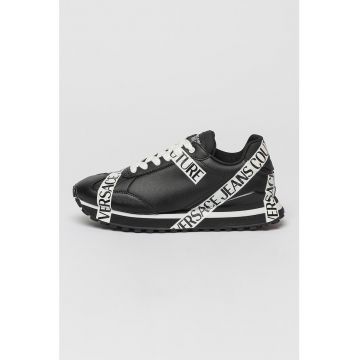 Pantofi sport de piele si piele ecologica cu banda logo Spyke