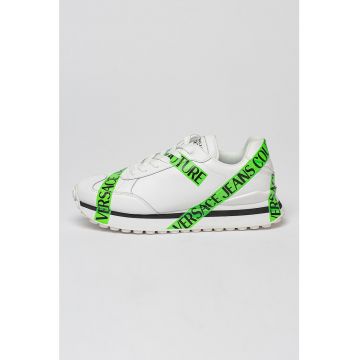 Pantofi sport de piele si piele ecologica cu banda logo Spyke
