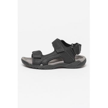 Sandale de piele ecologica cu barete velcro Terreno