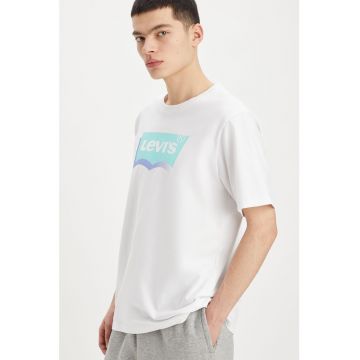 Tricou lejer din bumbac cu logo