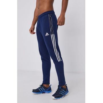 Adidas Performance Pantaloni performance GH4467 bărbați, culoarea albastru marin, cu imprimeu