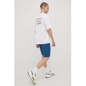 Champion tricou din bumbac 217270 culoarea alb, cu imprimeu