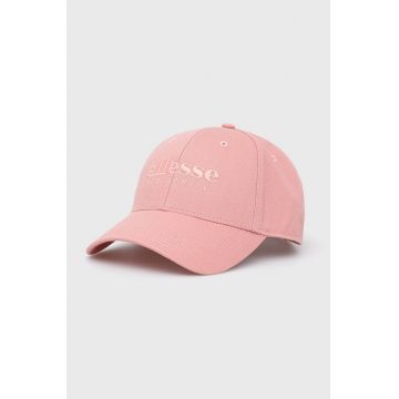 Ellesse șapcă din bumbac culoarea roz, cu imprimeu SAMA2245-PINK