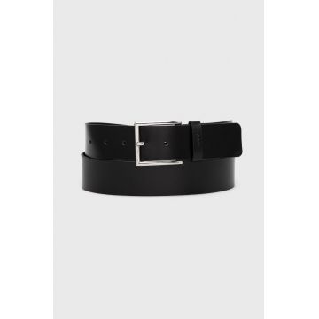 HUGO curea de piele bărbați, culoarea negru 50470639