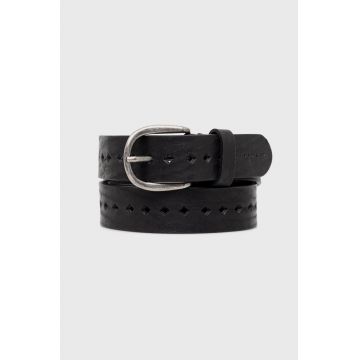 Sisley curea de piele barbati, culoarea negru