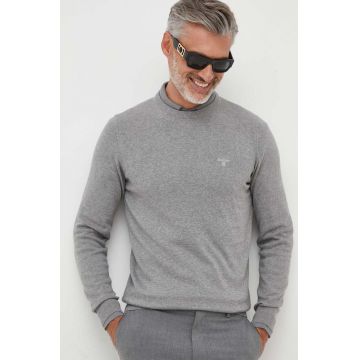 Barbour pulover de bumbac Essentials culoarea gri, light, MKN0932