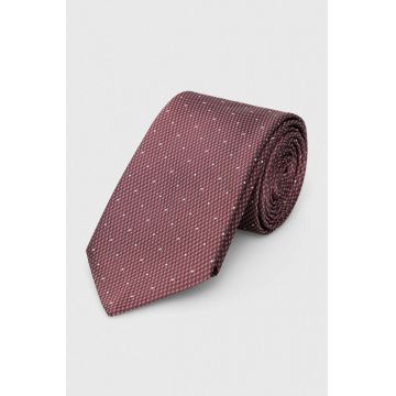 BOSS cravata de matase culoarea bordo