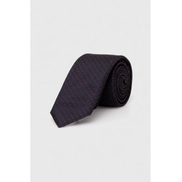 HUGO cravata de matase culoarea negru