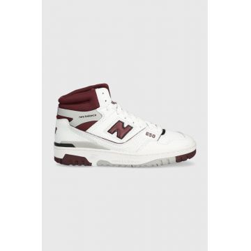 New Balance sneakers din piele BB650RCH culoarea alb