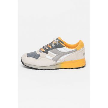 Pantofi sport cu insertii din piele intoarsa Speckled