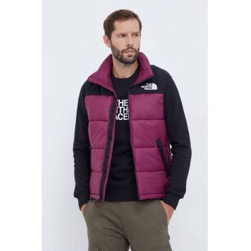 The North Face vesta barbati, culoarea violet, de iarna