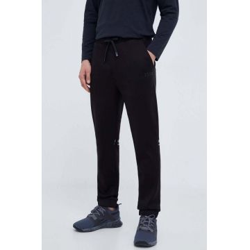 Boss Green pantaloni de trening din bumbac BOSS GREEN culoarea negru, neted