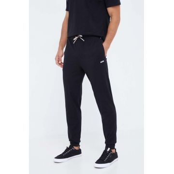 BOSS pantaloni de lounge culoarea negru, cu imprimeu