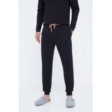 BOSS pantaloni de lounge culoarea negru, neted