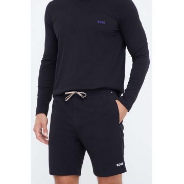BOSS pantaloni scurți de lounge culoarea negru