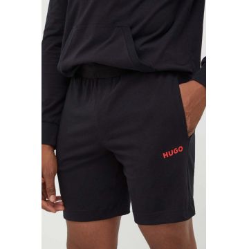 HUGO pantaloni scurti barbati, culoarea negru