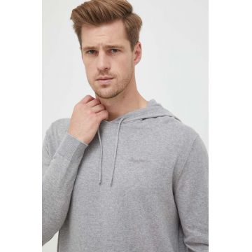 Pepe Jeans pulover din amestec de lana Andre barbati, culoarea gri, light