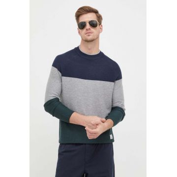 Pepe Jeans pulover din amestec de lana Samuel barbati, culoarea gri, light