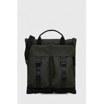 Rains geanta 14360 Tote Bags culoarea verde